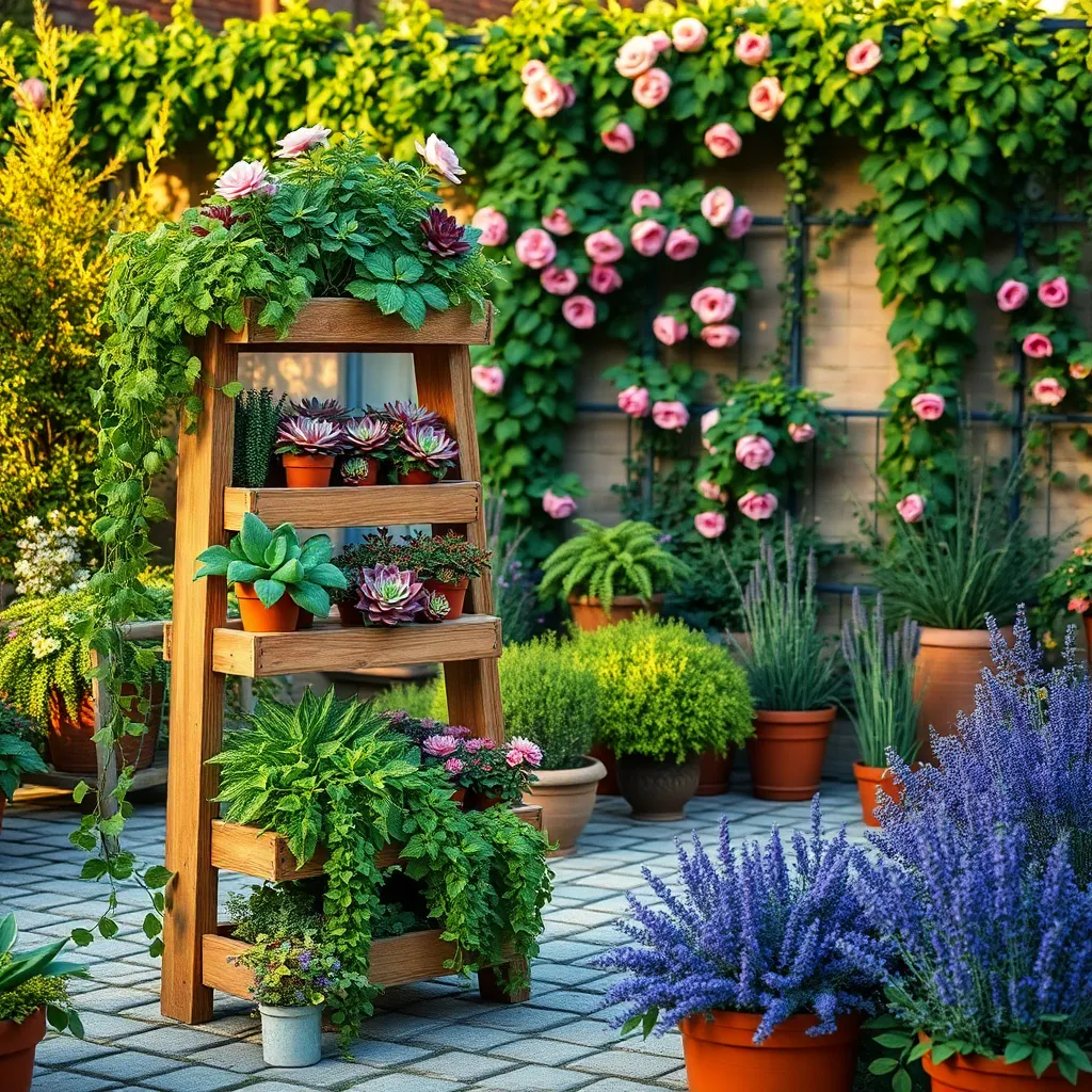 Design with Tiered Plant Stands