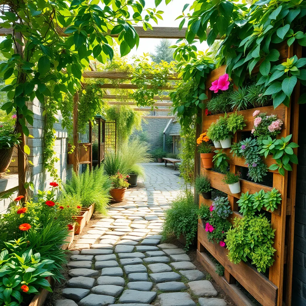 Inspiring Vertical Garden Pathway Ideas