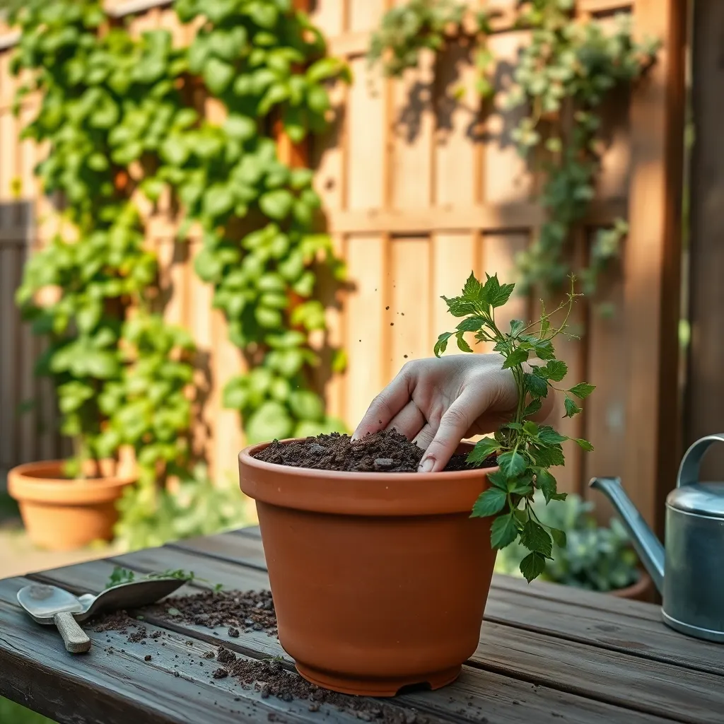 Use Lightweight Potting Mix
