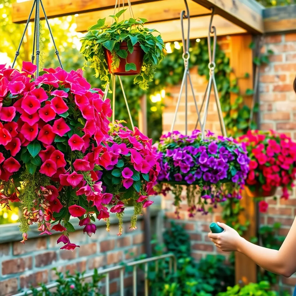 Install Hanging Basket Displays