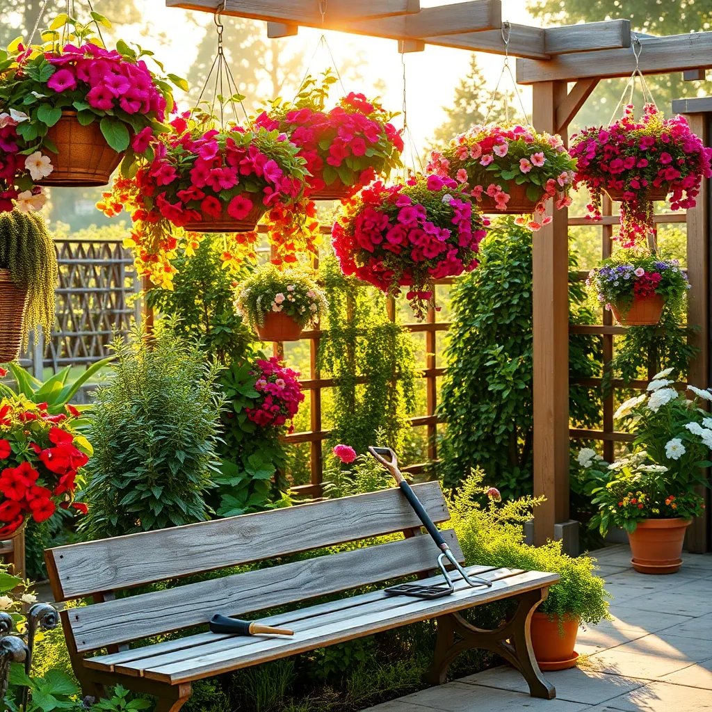 Use Hanging Baskets Creatively