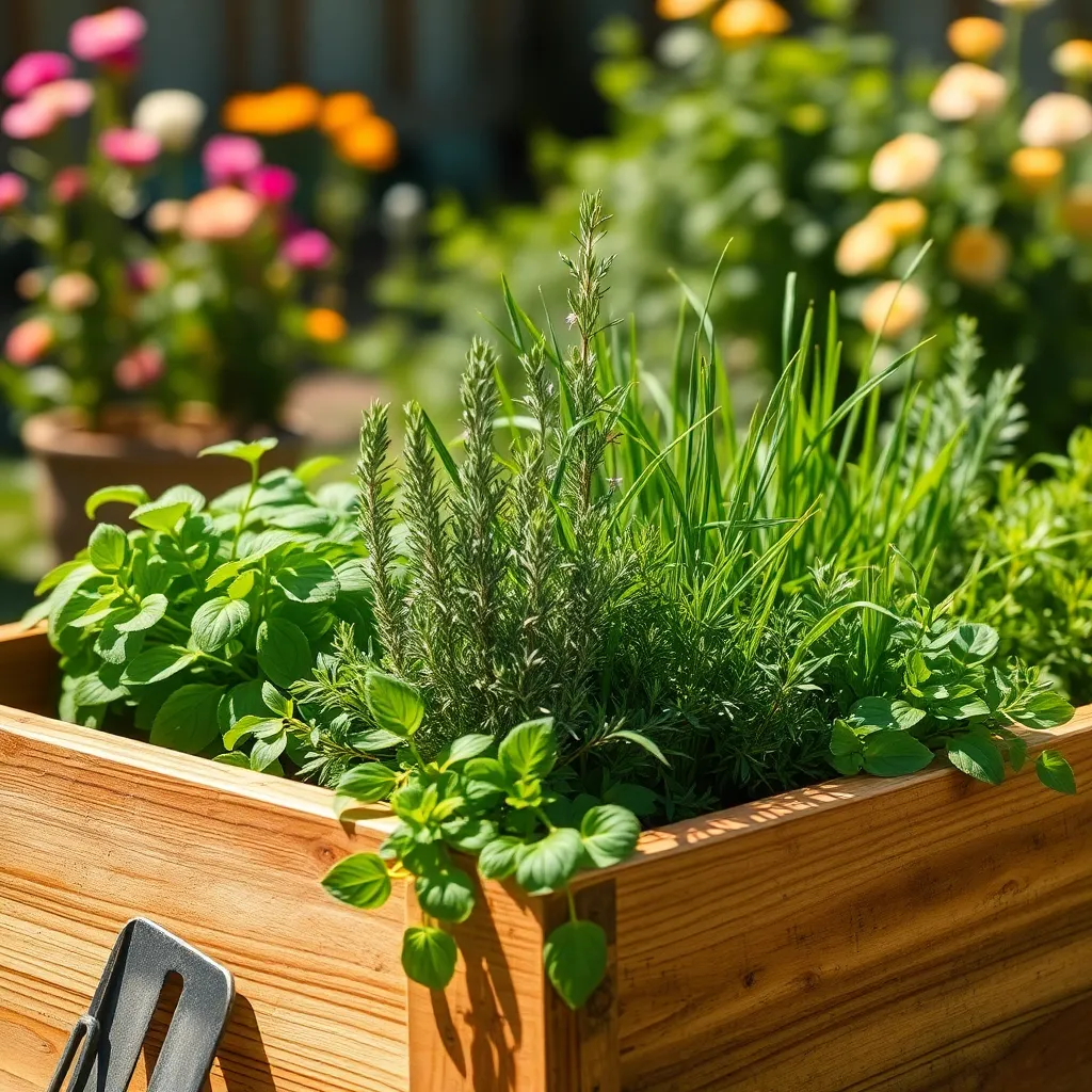 Plant Herbs in Raised Beds
