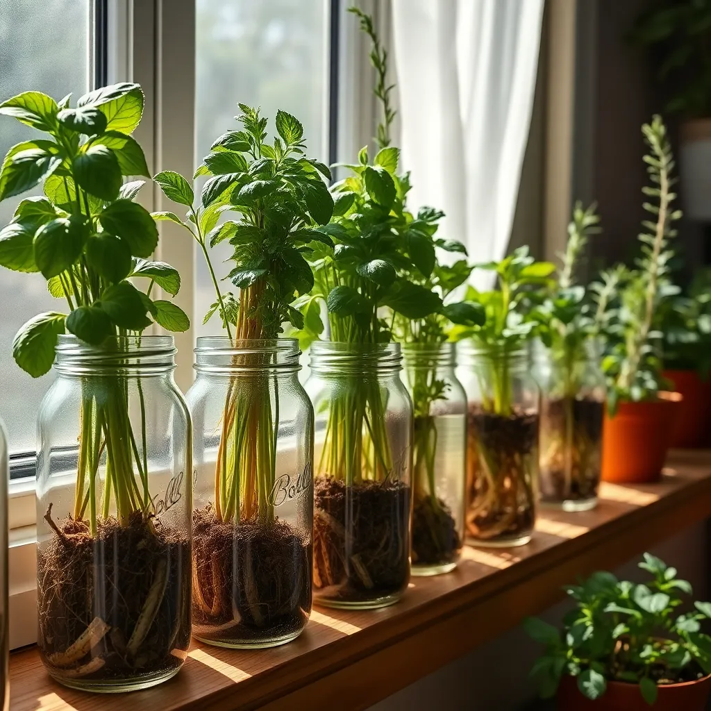 Grow Herbs Indoors from Cuttings