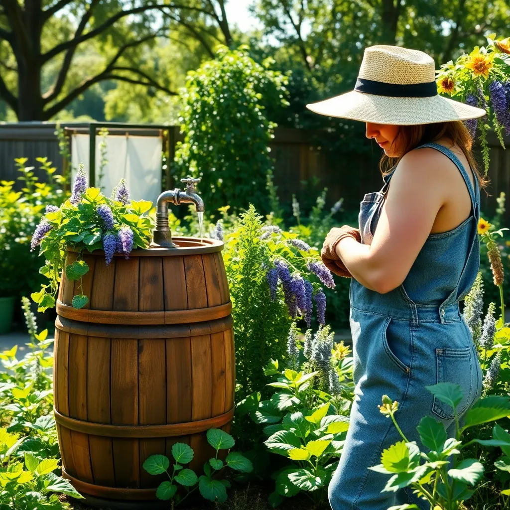 Install Rain Barrels for Watering
