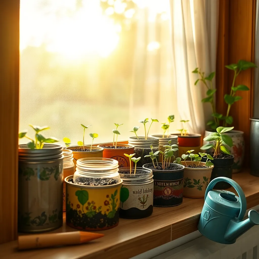 Start Seeds in Recycled Containers