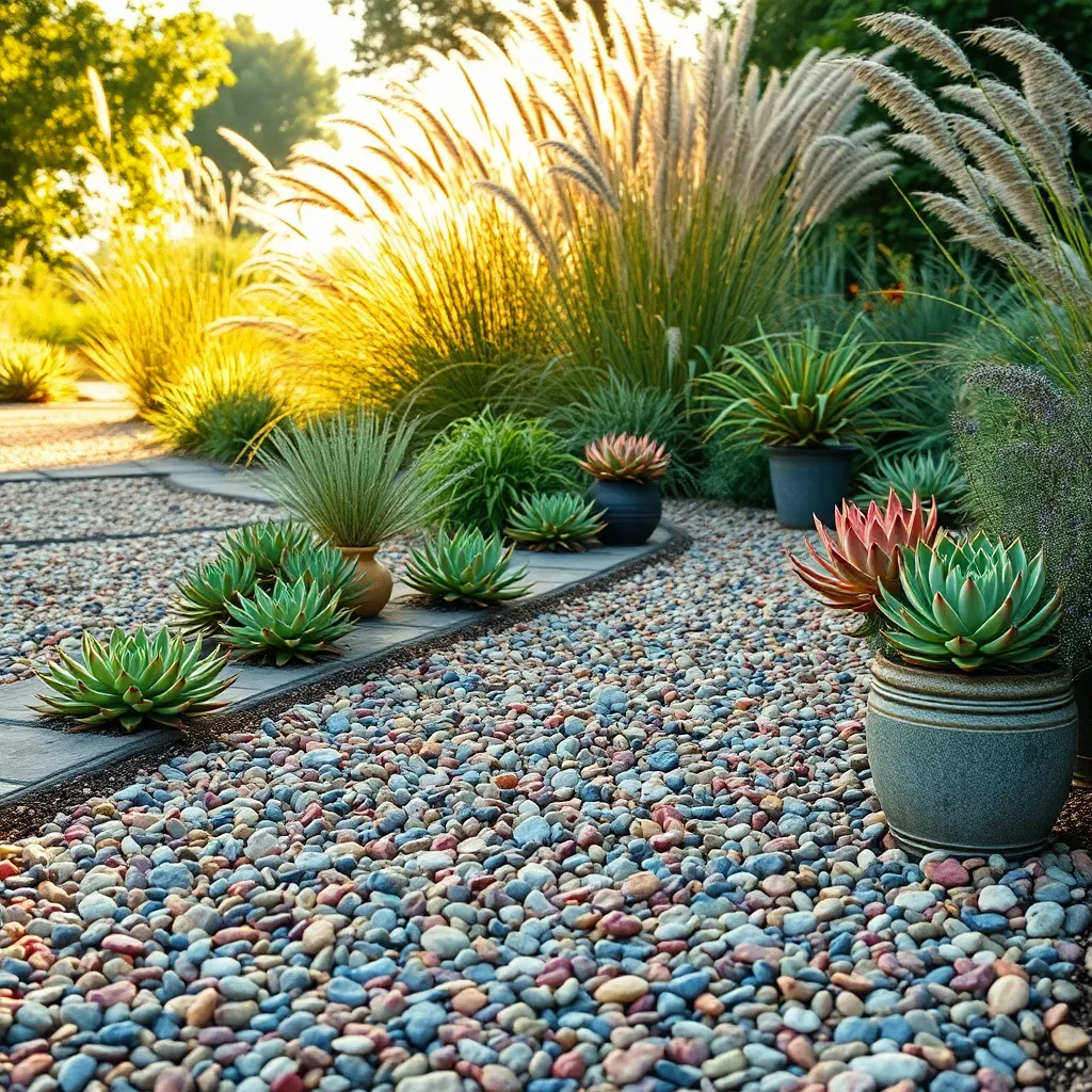 Opt for Colorful Gravel Paths