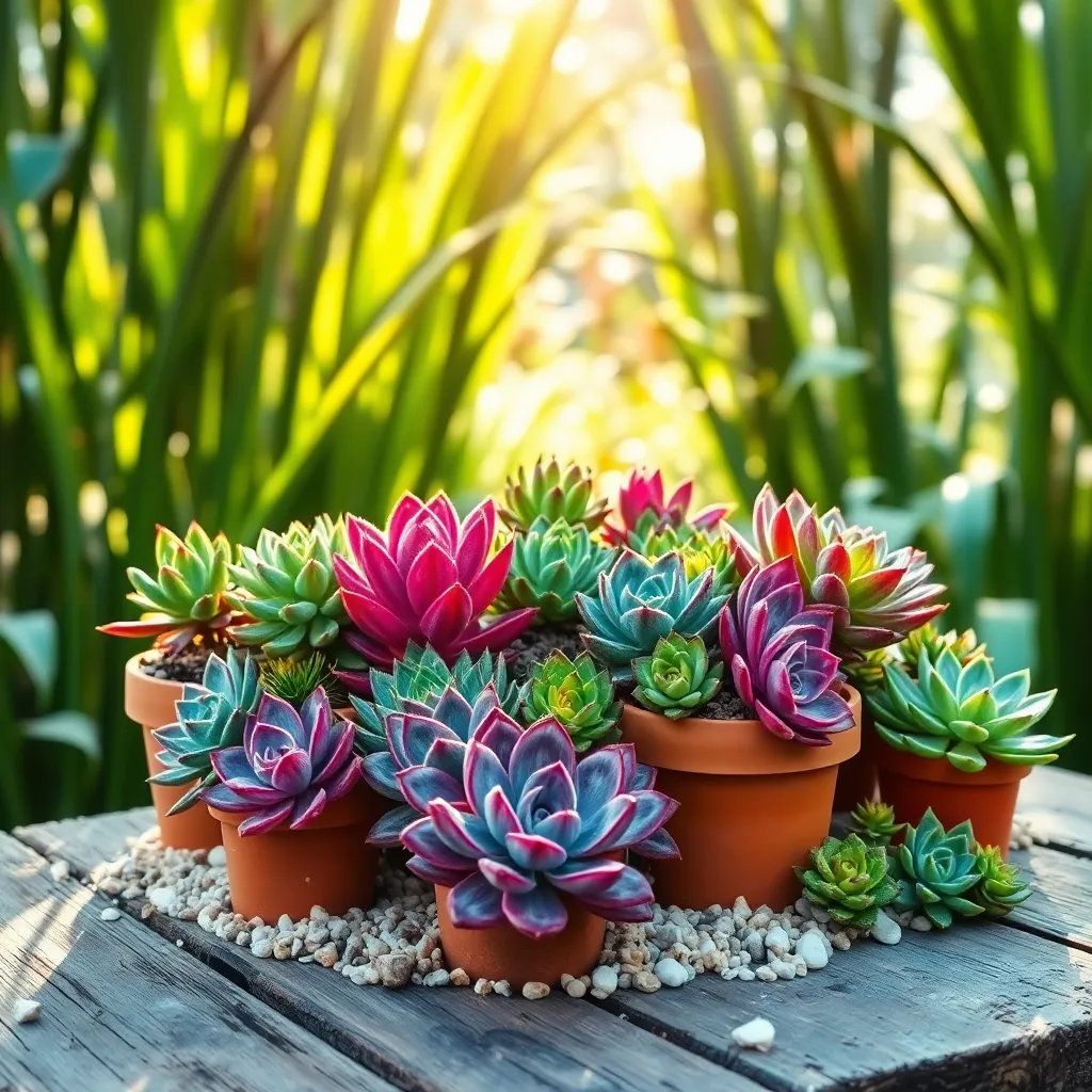 Maintaining Colorful Succulent Displays