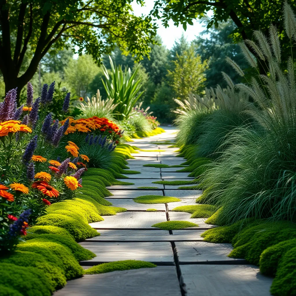 Rustic Wooden Plank Paths