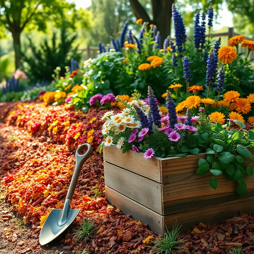 Decorating with Colorful Mulch Layers
