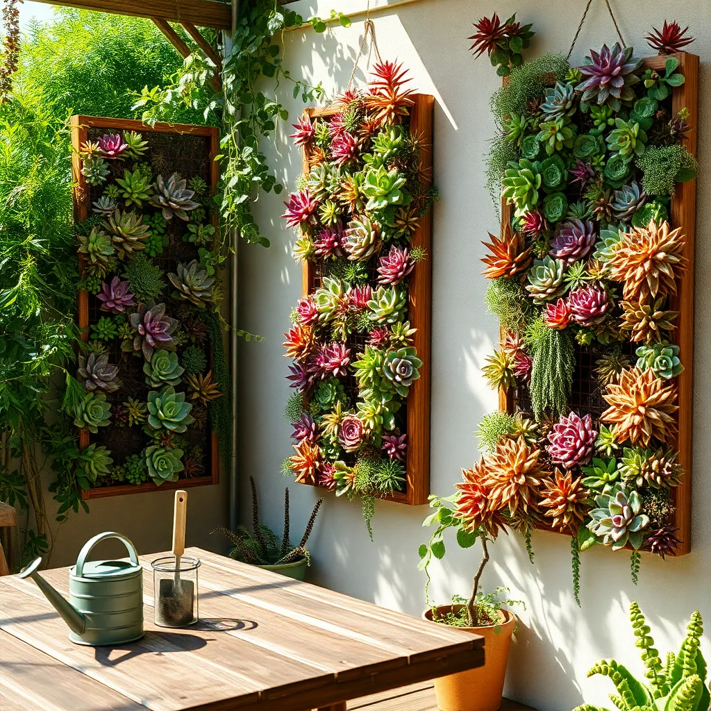 Design with Vertical Succulent Frames