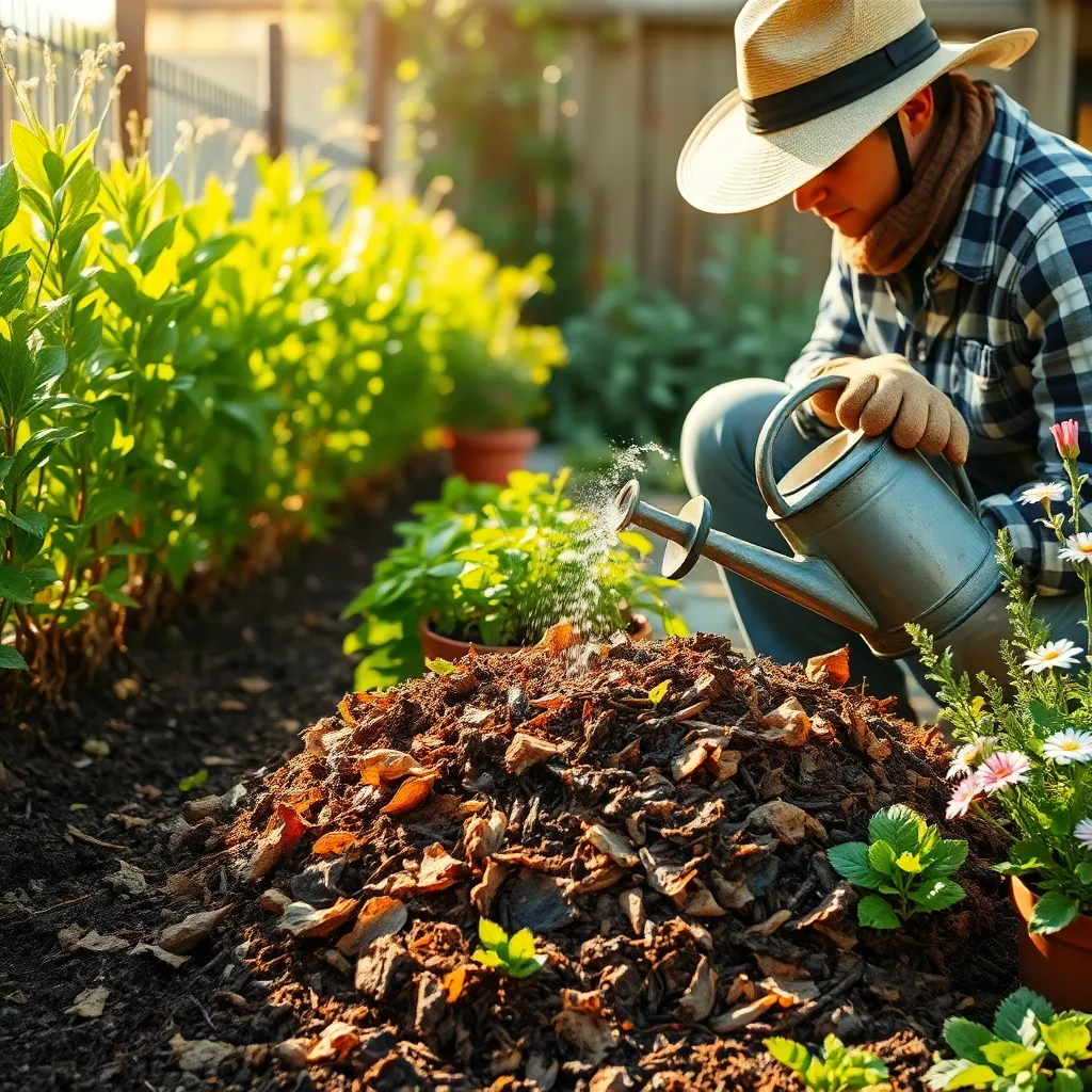 Add Moisture to Compost Layers