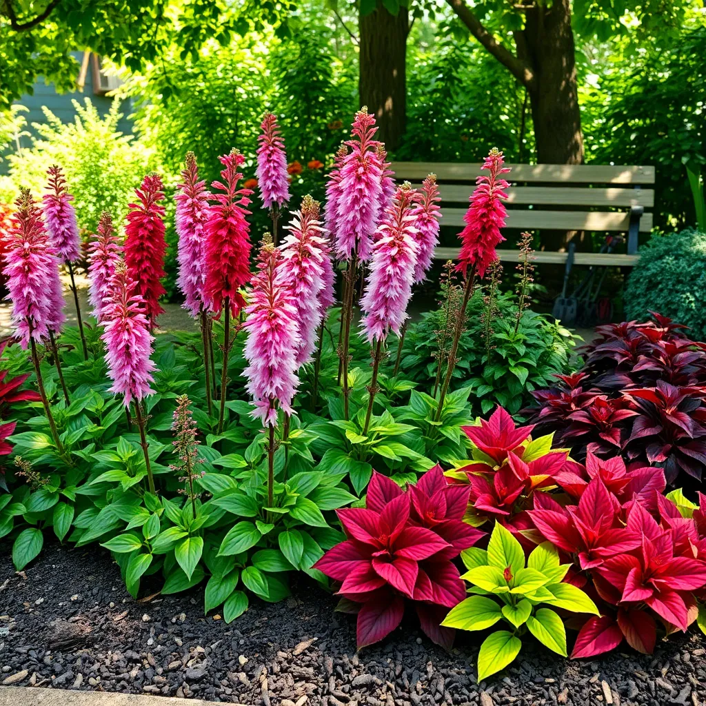 Colorful Blooms: Astilbes and Heucheras