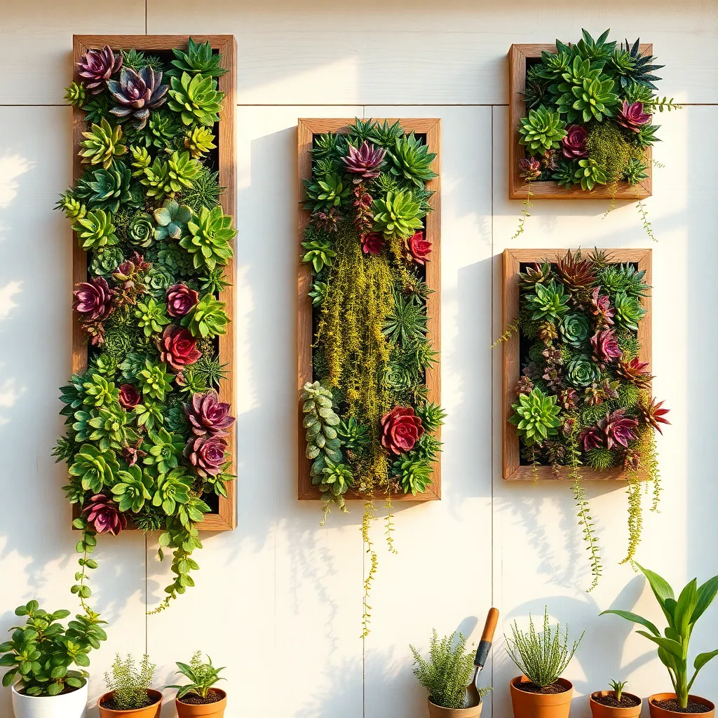 Wall-Mounted Succulent Frames
