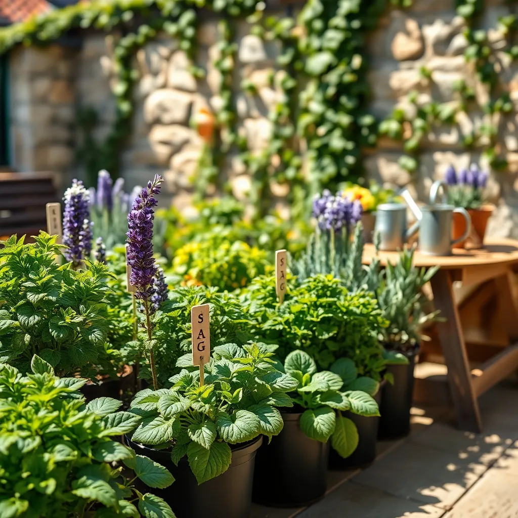 Rotate Potted Herbs Seasonally