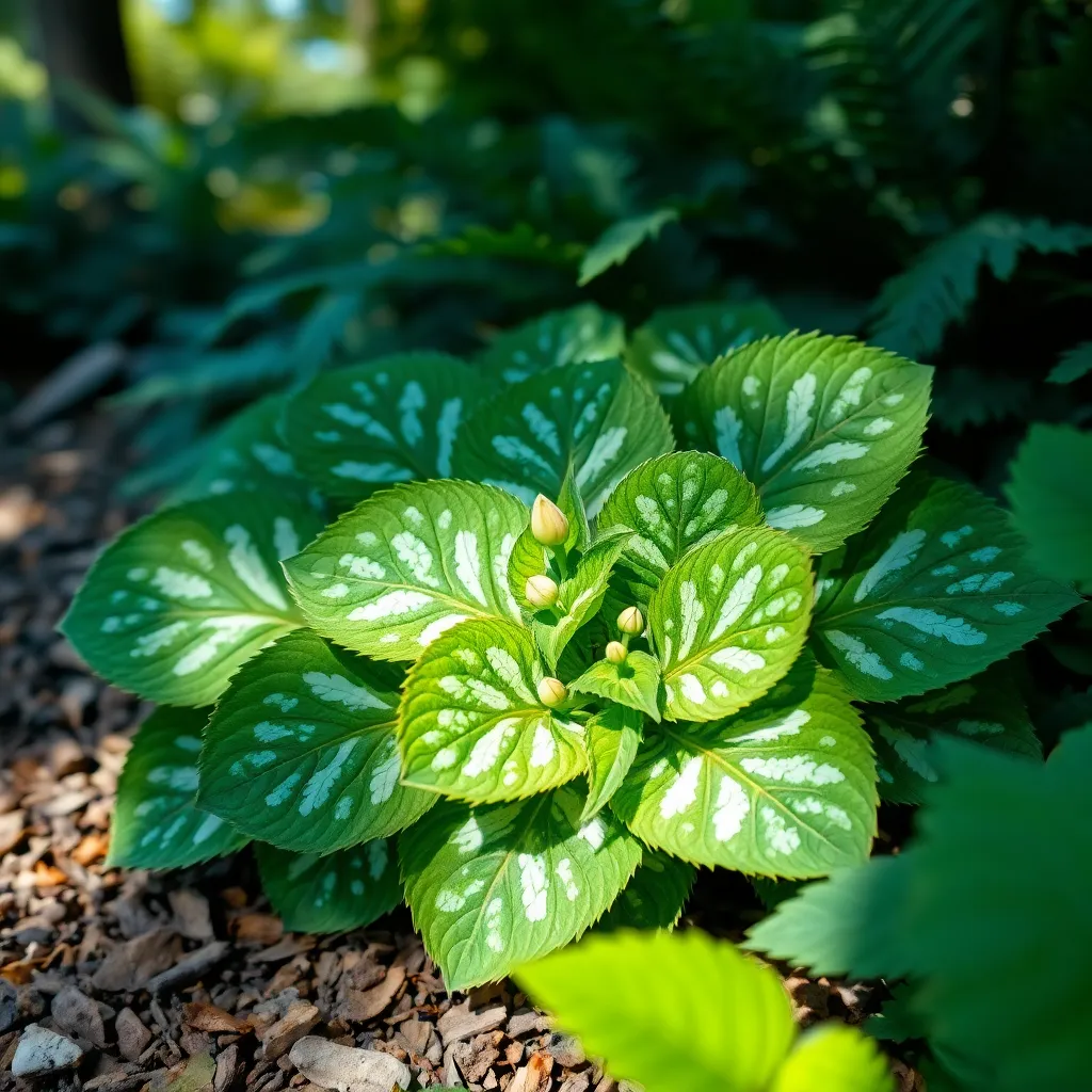 Striking Patterns: Lungwort Leaves
