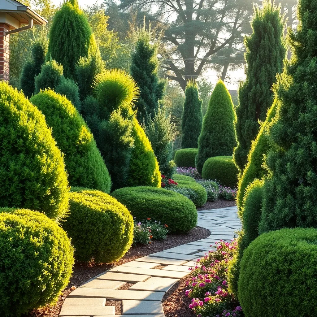Add Evergreen Shrubs for Structure