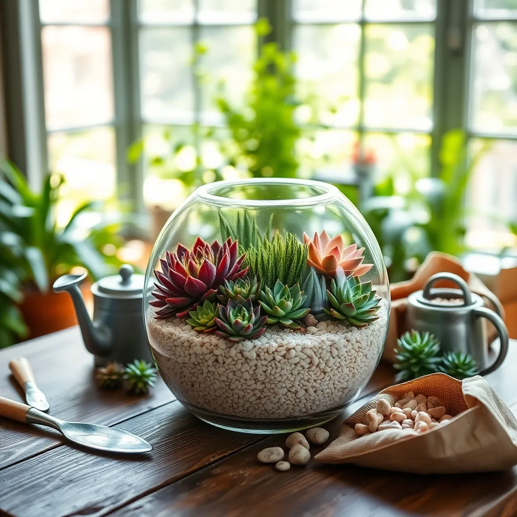 Crafting a Succulent Terrarium