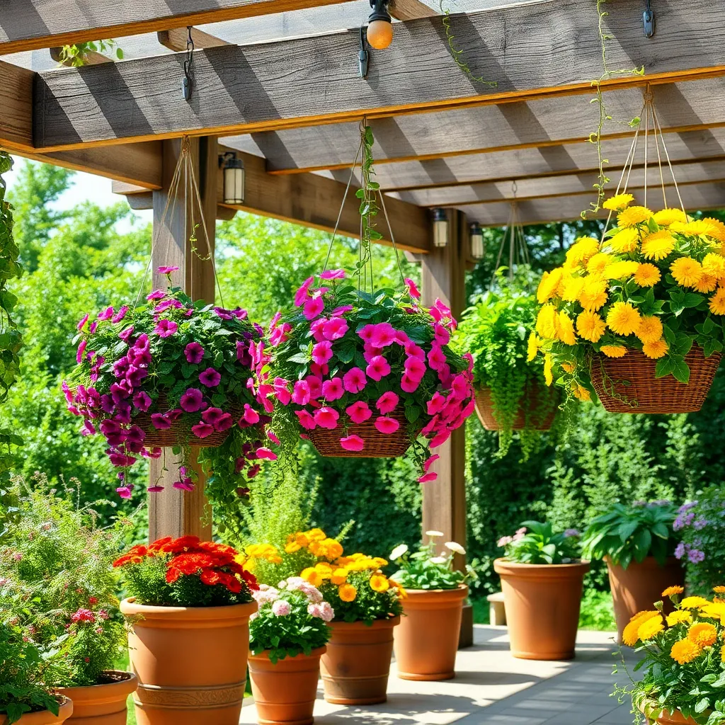 Install Hanging Basket Displays
