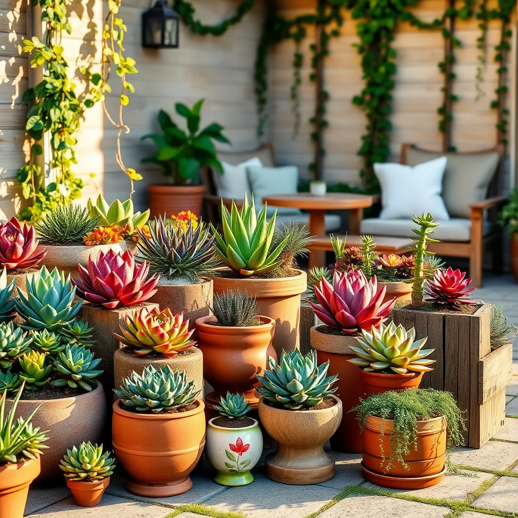 Enhancing Patios with Succulent Pots