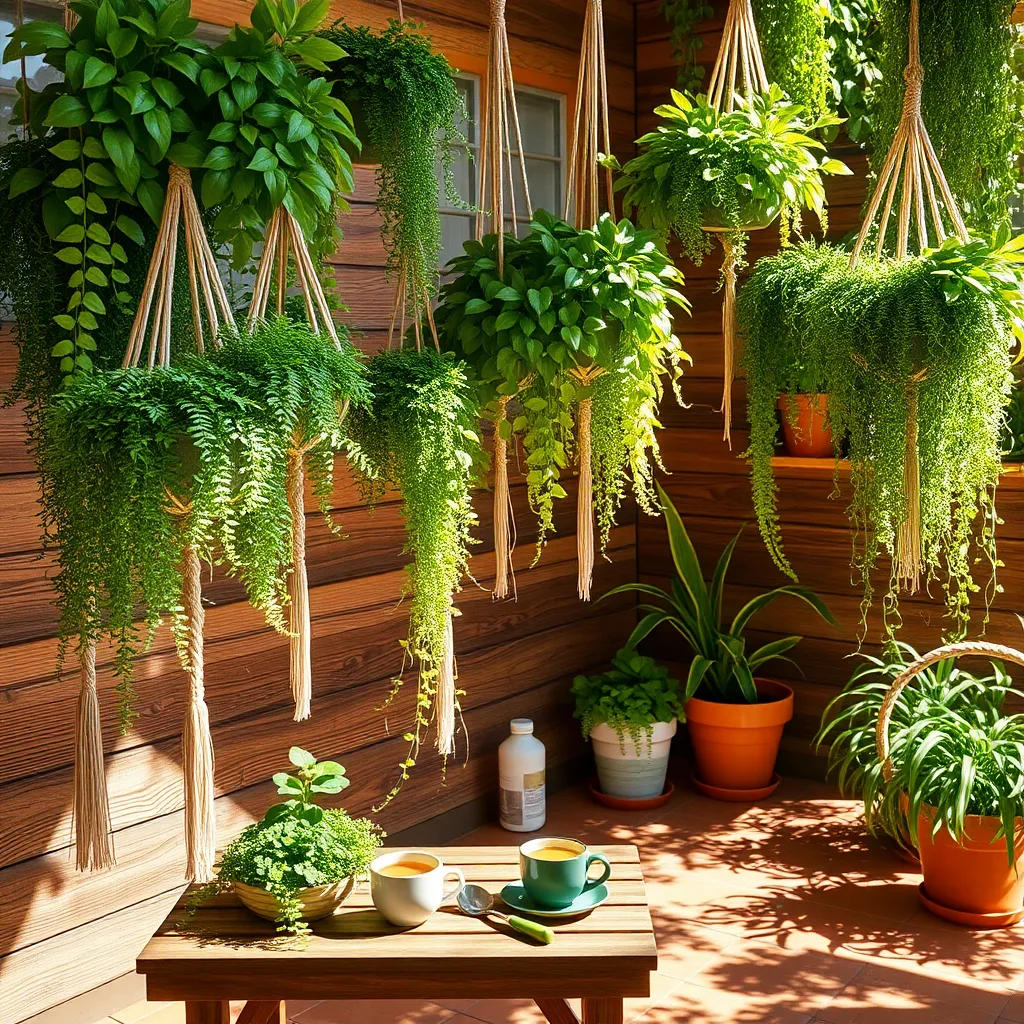 Incorporate Vertical Plant Hangers