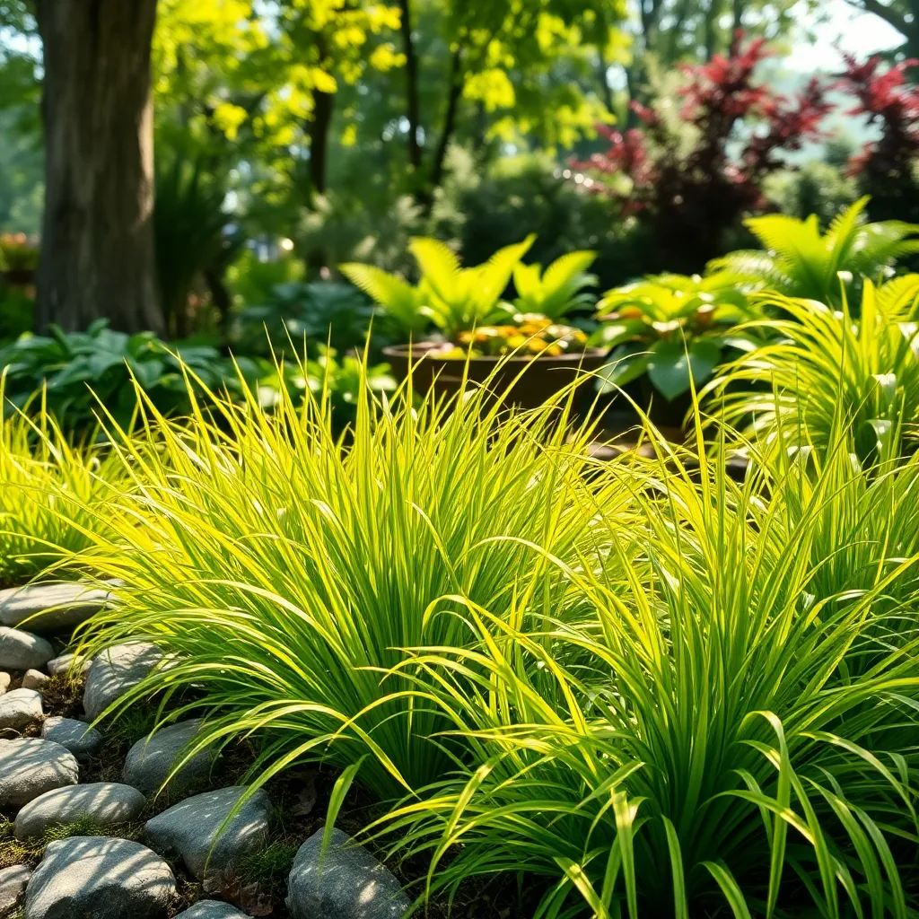 Japanese Forest Grass: Texture Contrast