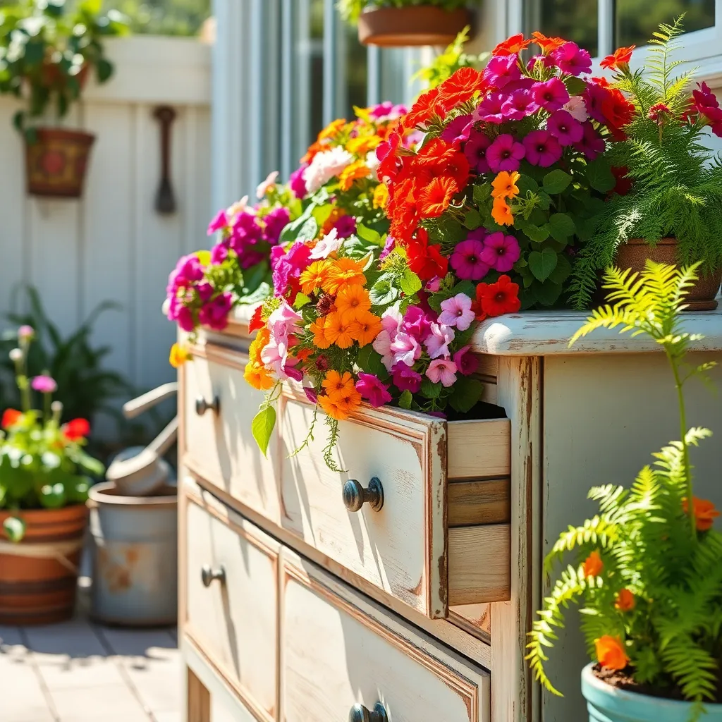 Repurpose Furniture as Planters