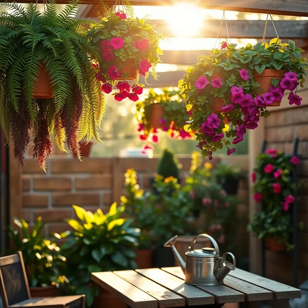 Hang Plants to Save Space
