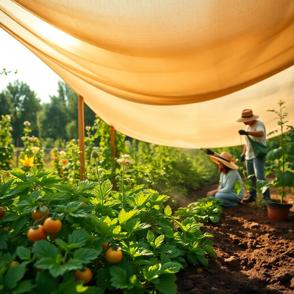 Employ Shade Cloth on Hot Days