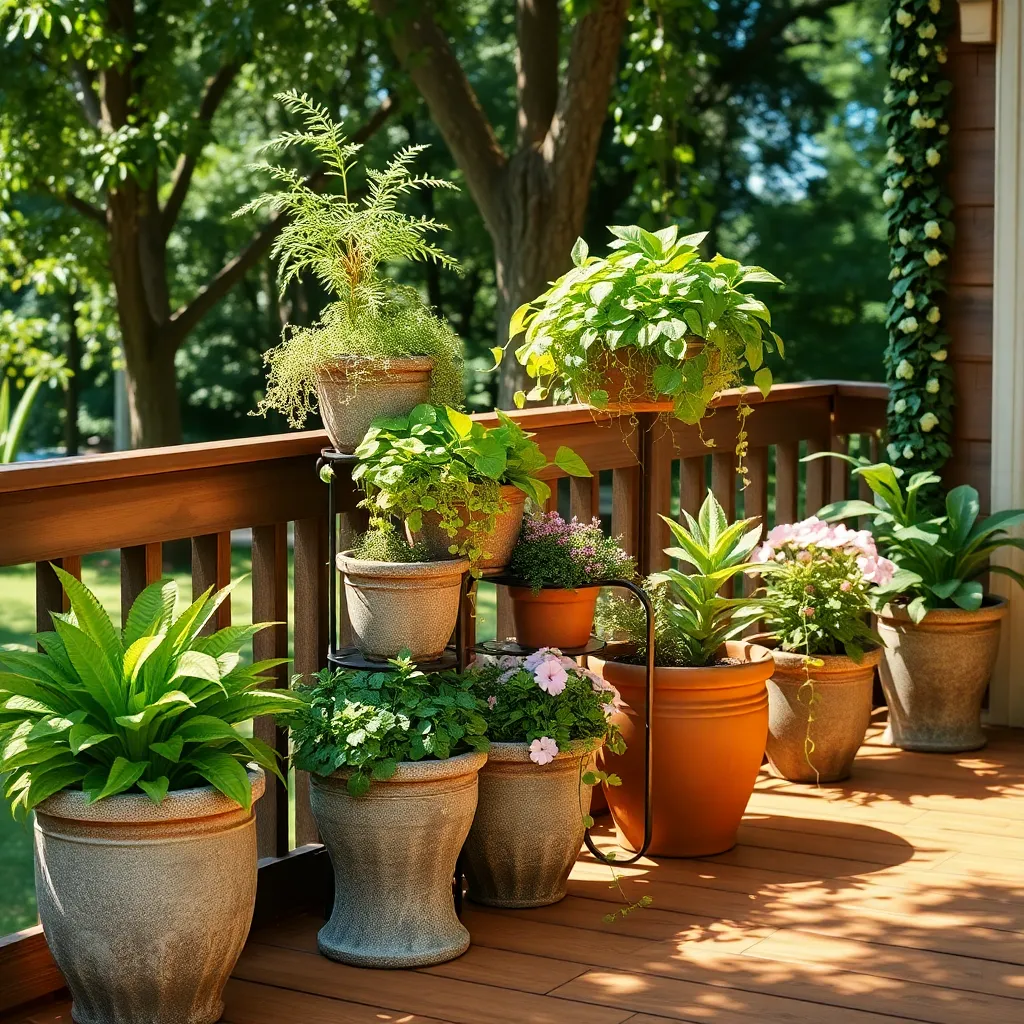 Incorporate Multi-Tiered Plant Stands