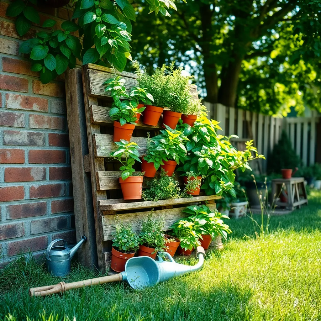 Repurpose Pallets for Vertical Gardens
