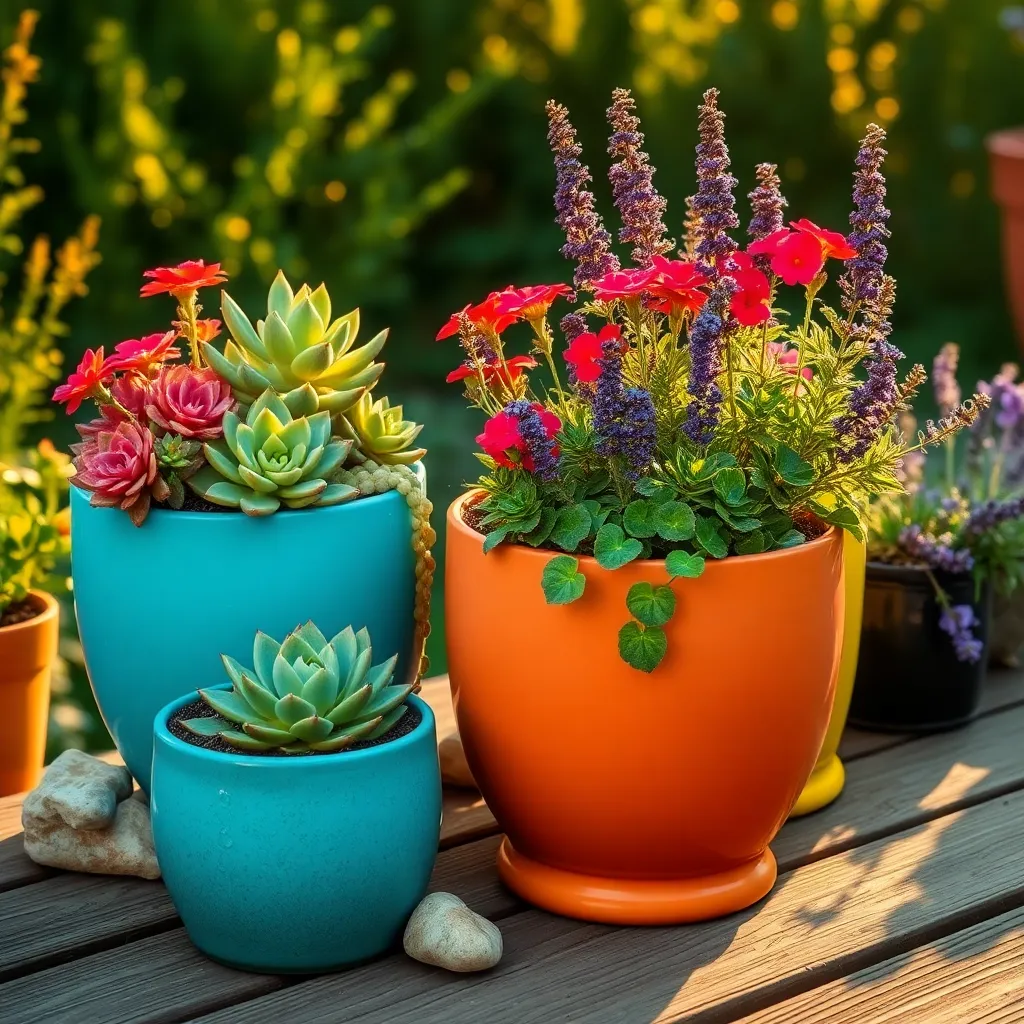 Add Colorful Water-Saving Containers