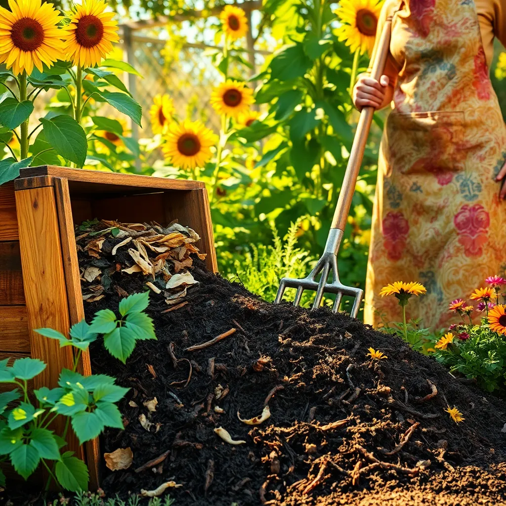 Turn Compost for Aeration