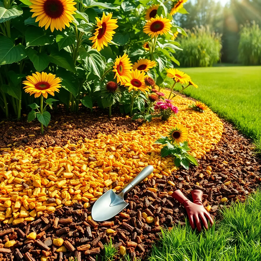 Utilize Colorful Mulch Layers