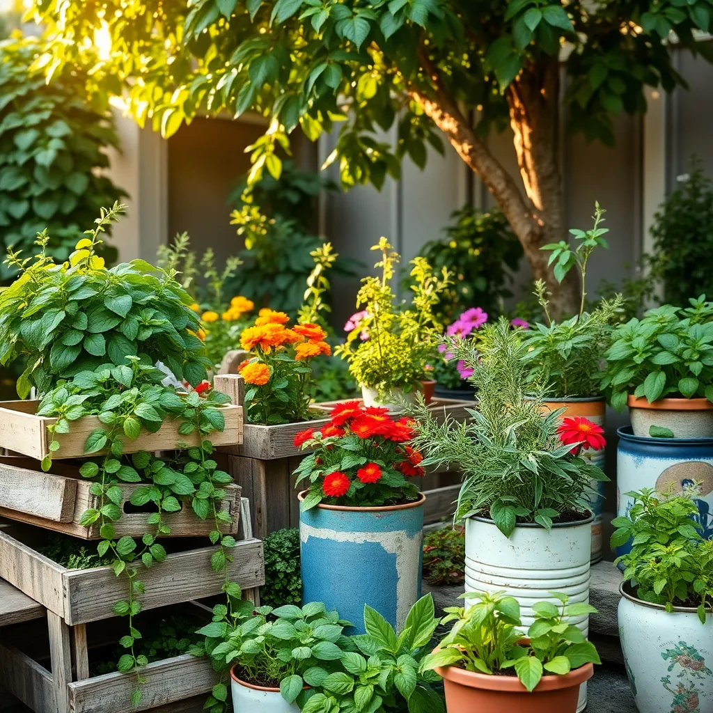 Utilize Recycled Container Gardens