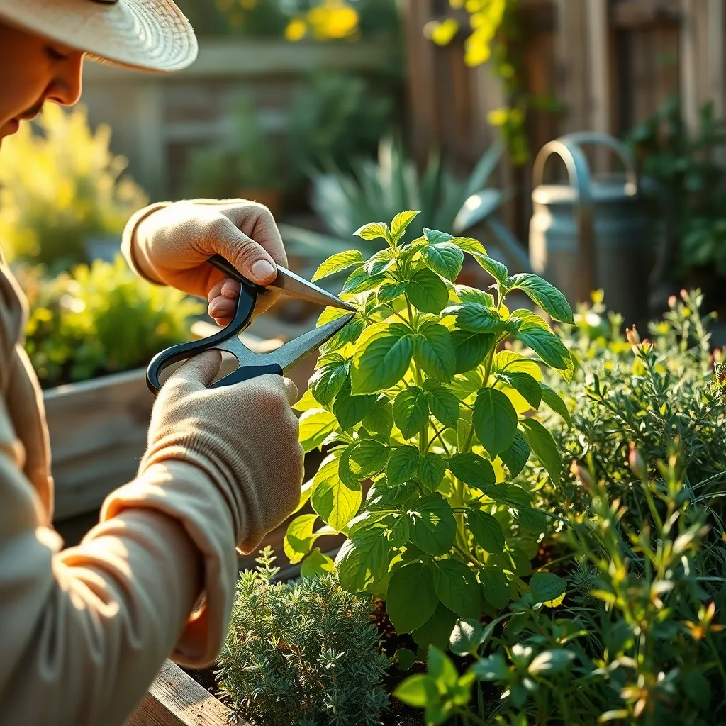 Prune Herbs to Encourage Bushiness