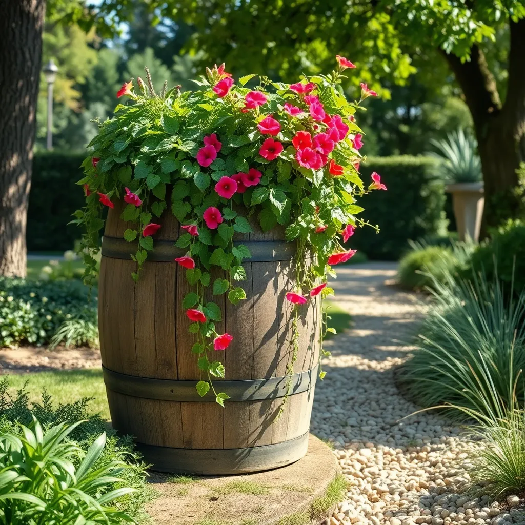 Fashion Planters from Wine Barrels