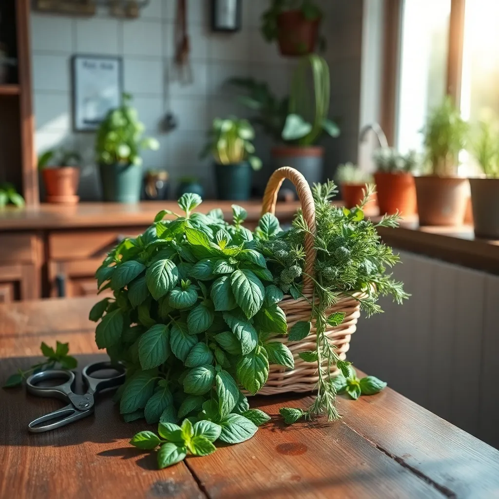Harvest Herbs for Fresh Use
