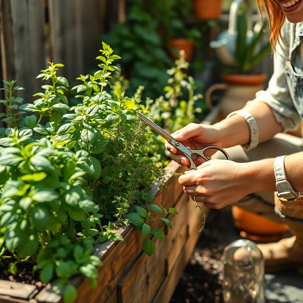 Harvest Herbs Regularly to Promote Growth