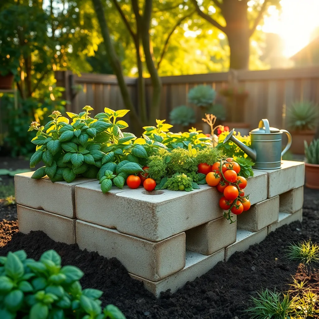 Build Raised Beds from Cinder Blocks