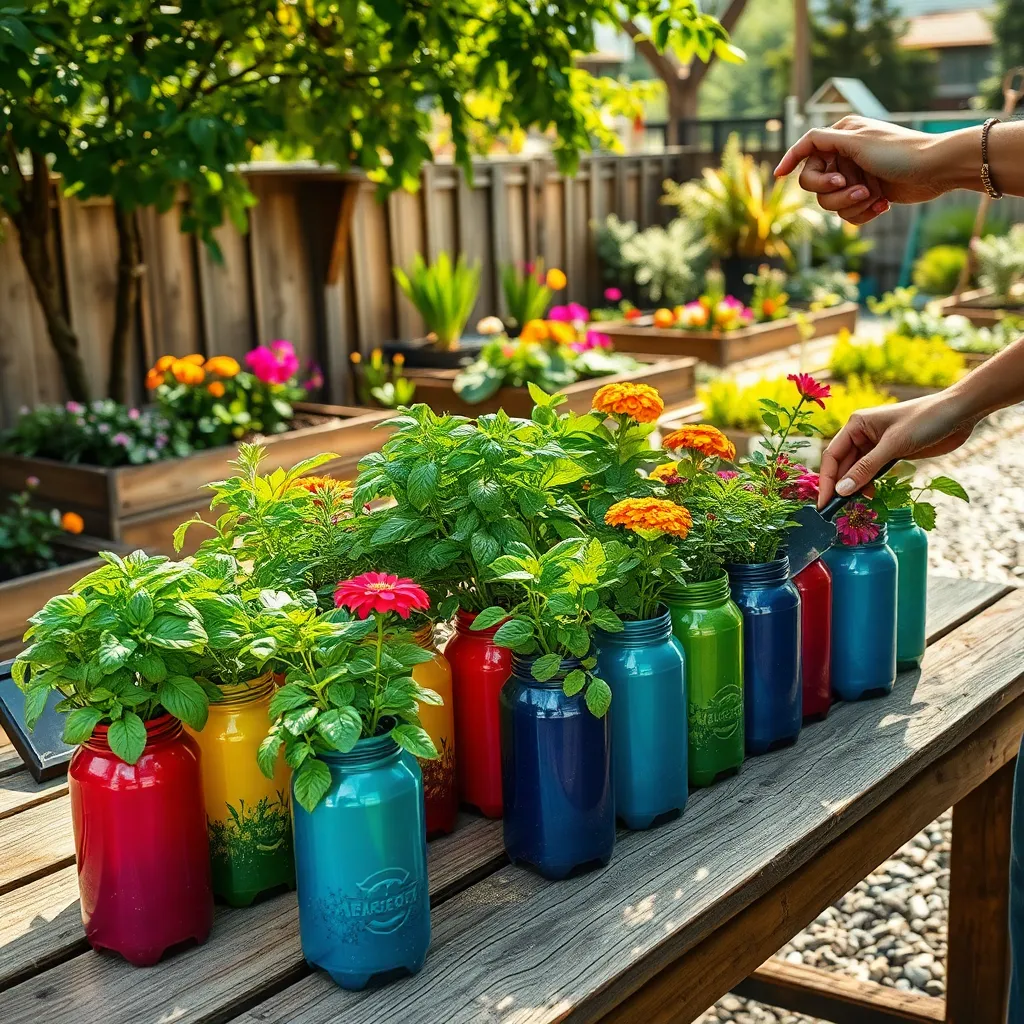 Upcycle Plastic Bottles into Planters