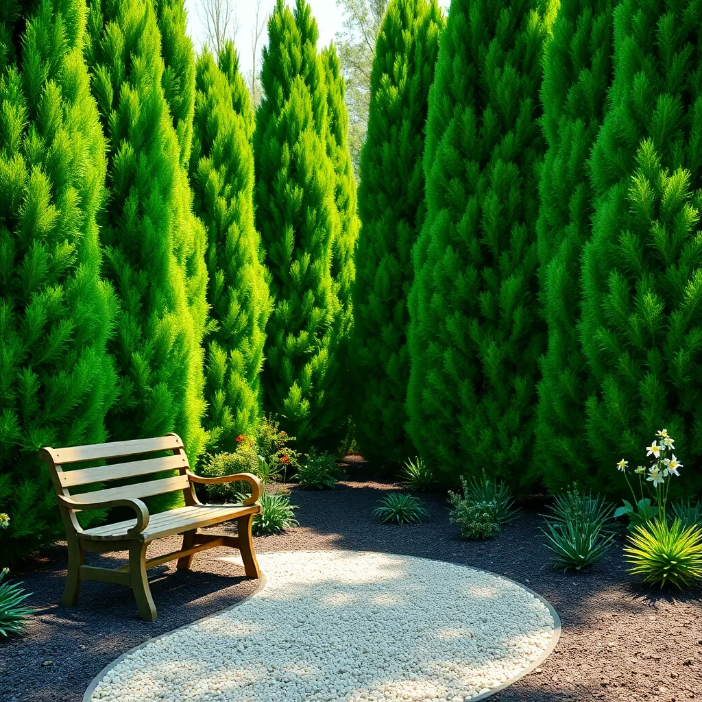 Arborvitae Trees (Dense Foliage for Sound Barrier)