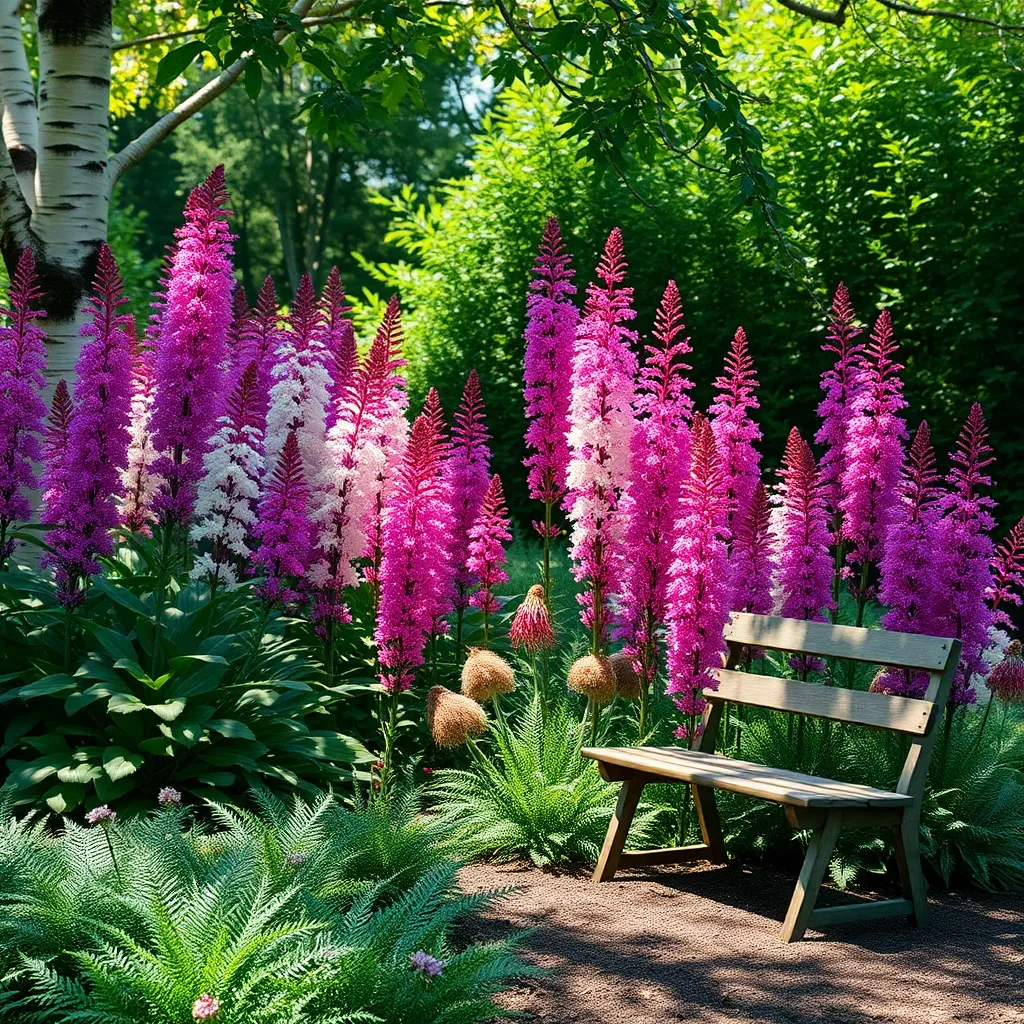 Astilbe (Vibrant Blooms in Dappled Light)