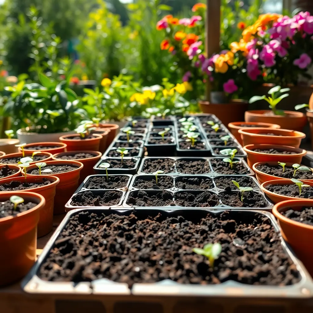 Set Up Seed Trays and Containers