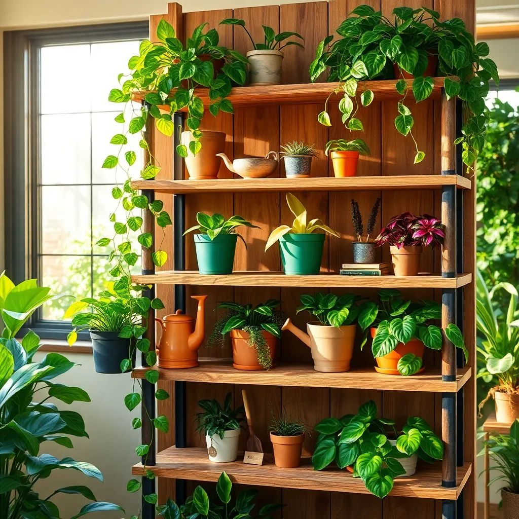 Incorporate Plants into Shelving