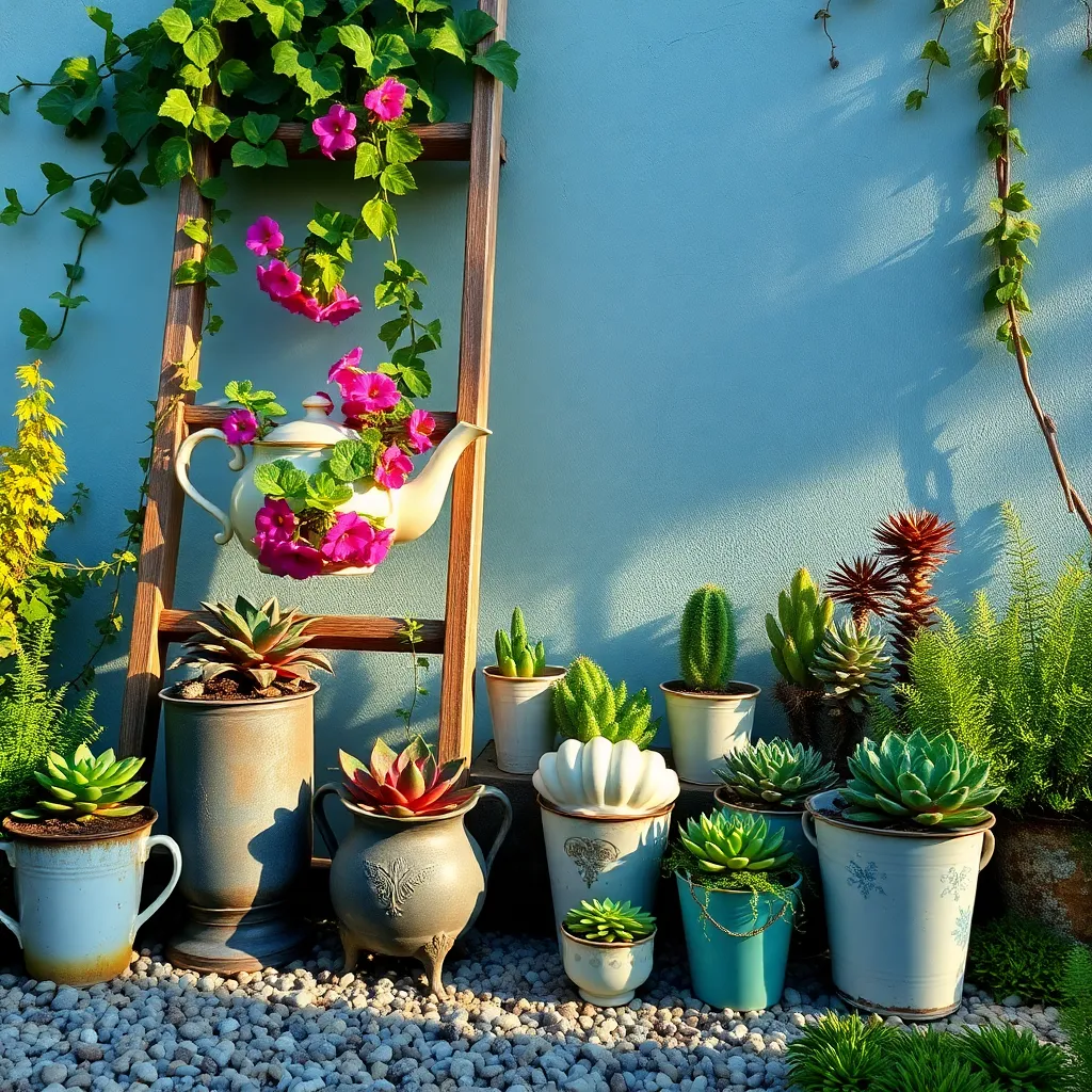 Repurpose Vintage Items as Pots