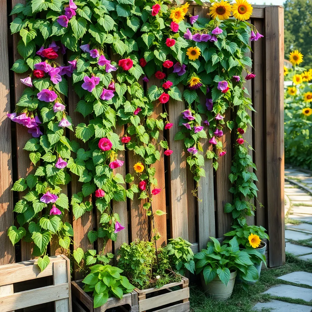 Climbing Plants to Maximize Space