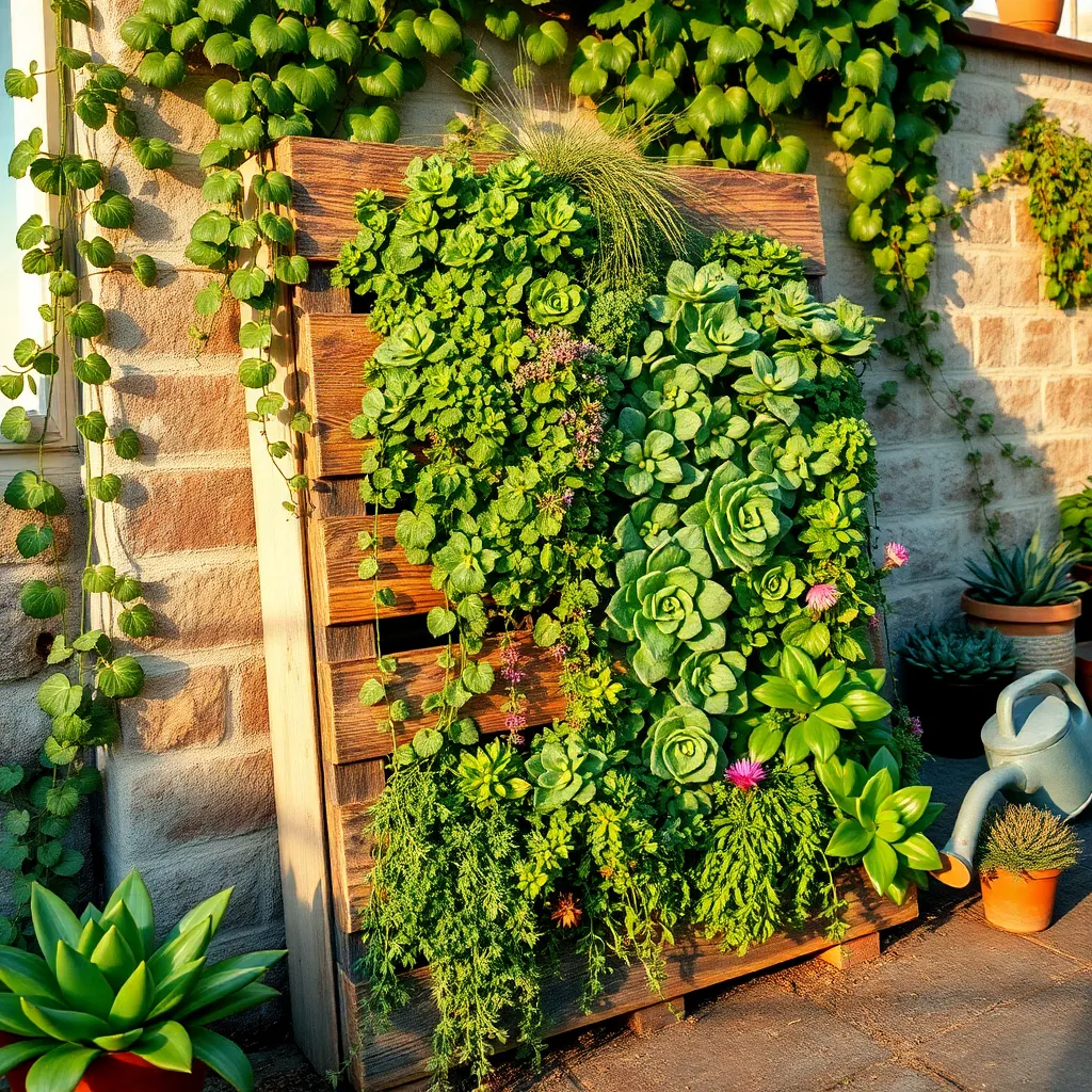 Create Vertical Planters from Pallets