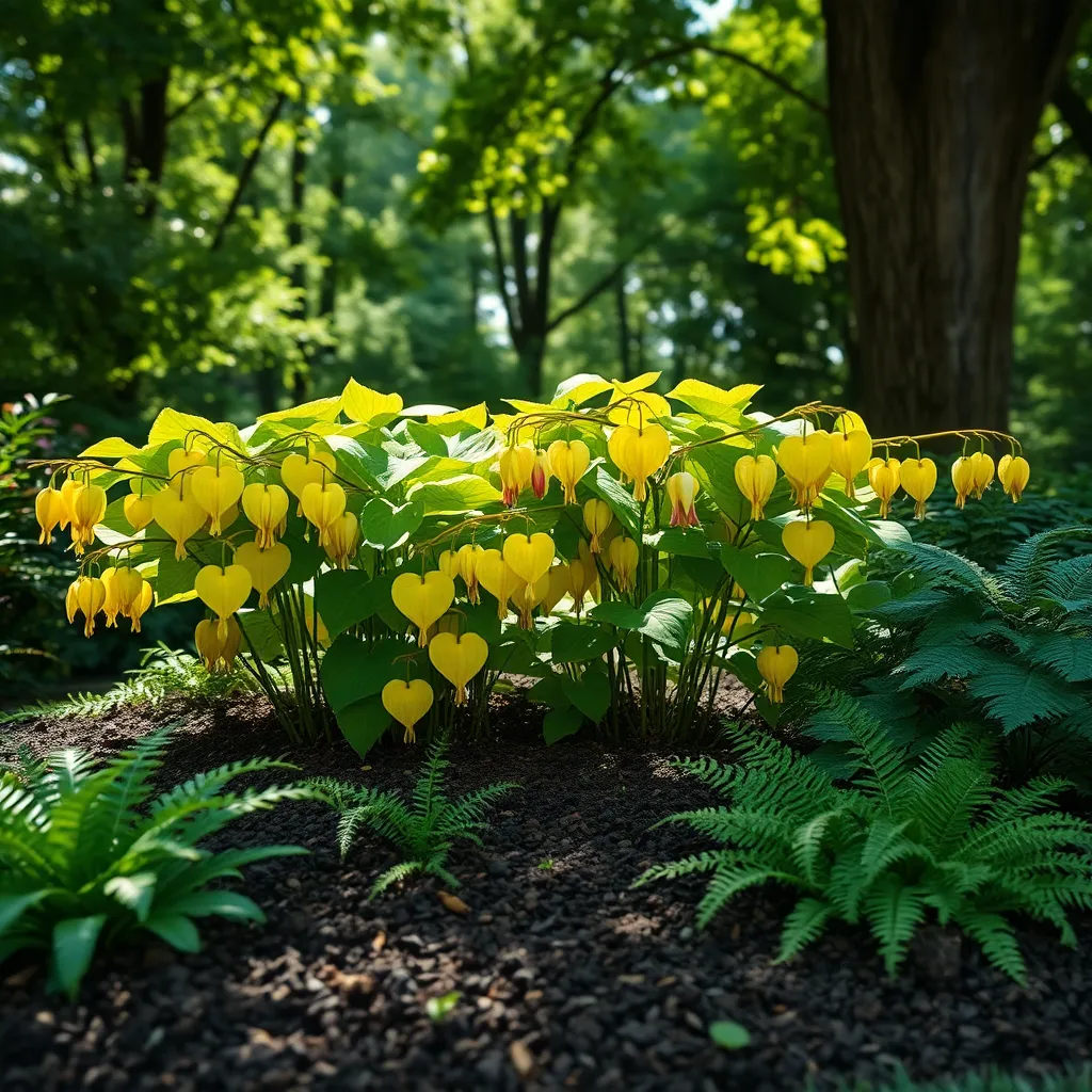 Bleeding Heart 'Gold Heart' (Dicentra spectabilis)