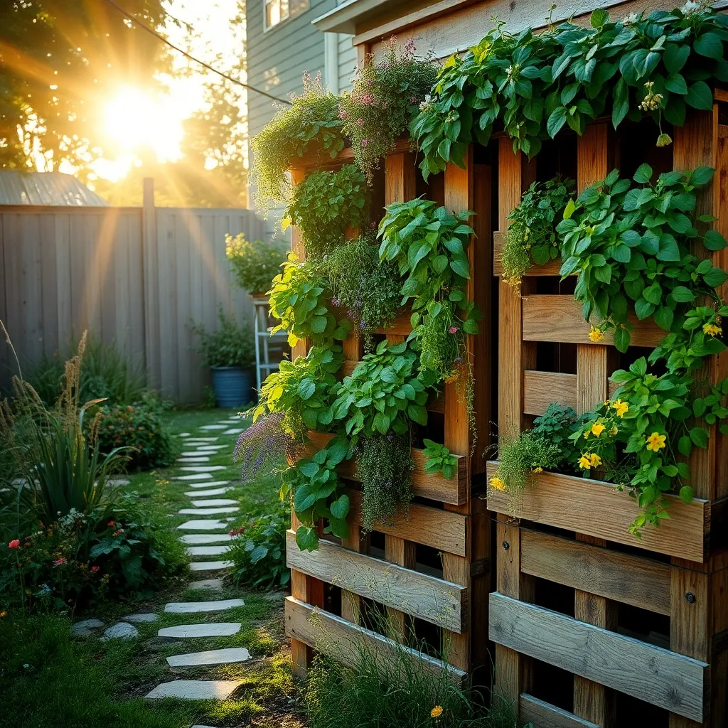 Repurpose Pallets for Vertical Gardens