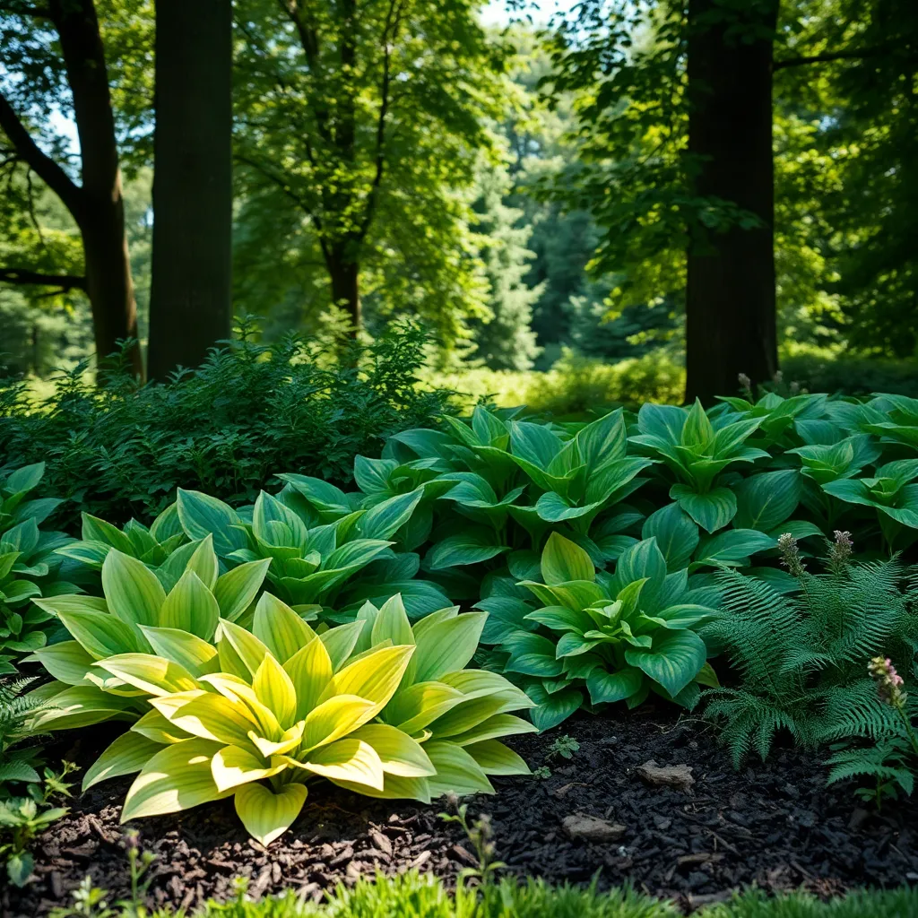 Hostas (Shade-Loving Foliage)